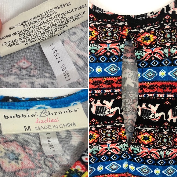 Bobbie Brooks aztec sleeveless midi flowy dress - Picture 4 of 4